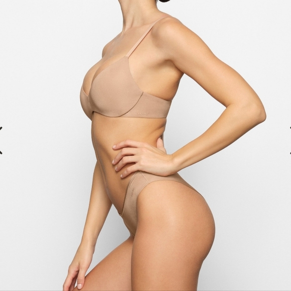 SKIMS PUSH-UP PLUNGE BRA - Clay - 34DD - Picture 3 of 5